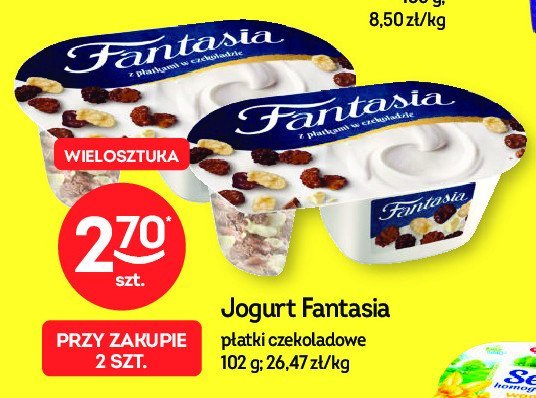 Jogurt z płatkami w czekoladzie Danone fantasia promocja