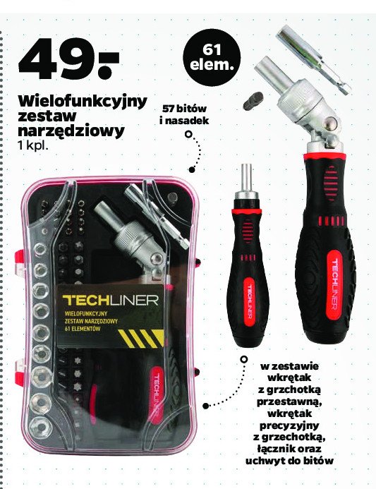 Wielofunkcyjny zestaw narz臋dziowy Techliner promocja