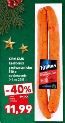 Kiełbasa Krakus Kiełbasa podwawelska promocja w Kaufland