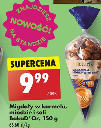 Migdały w karmelu miodzie i soli Bakad'or promocja