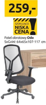 Fotel obrotowy Odo promocja w Black Red White