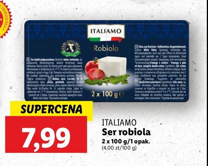 Ser robiola Italiamo promocja