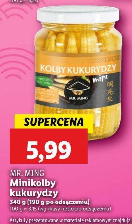 Minikolby kukurydzy Mr.ming promocja w Lidl
