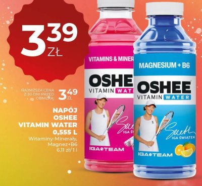 Napój OSHEE VITAMIN WATER 0,555 L Witaminy-Minerały, Magnez+B6 promocja w Duży Ben