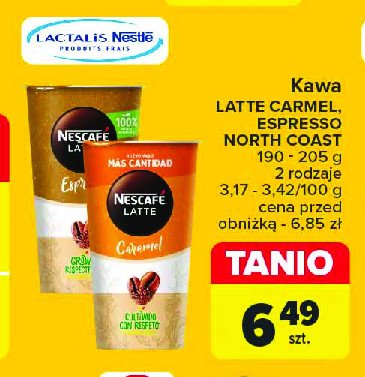 Napój kawowy caramel Nescafe latte promocja