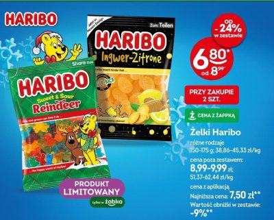 Żelki Haribo różne rodzaje promocja w Żabka
