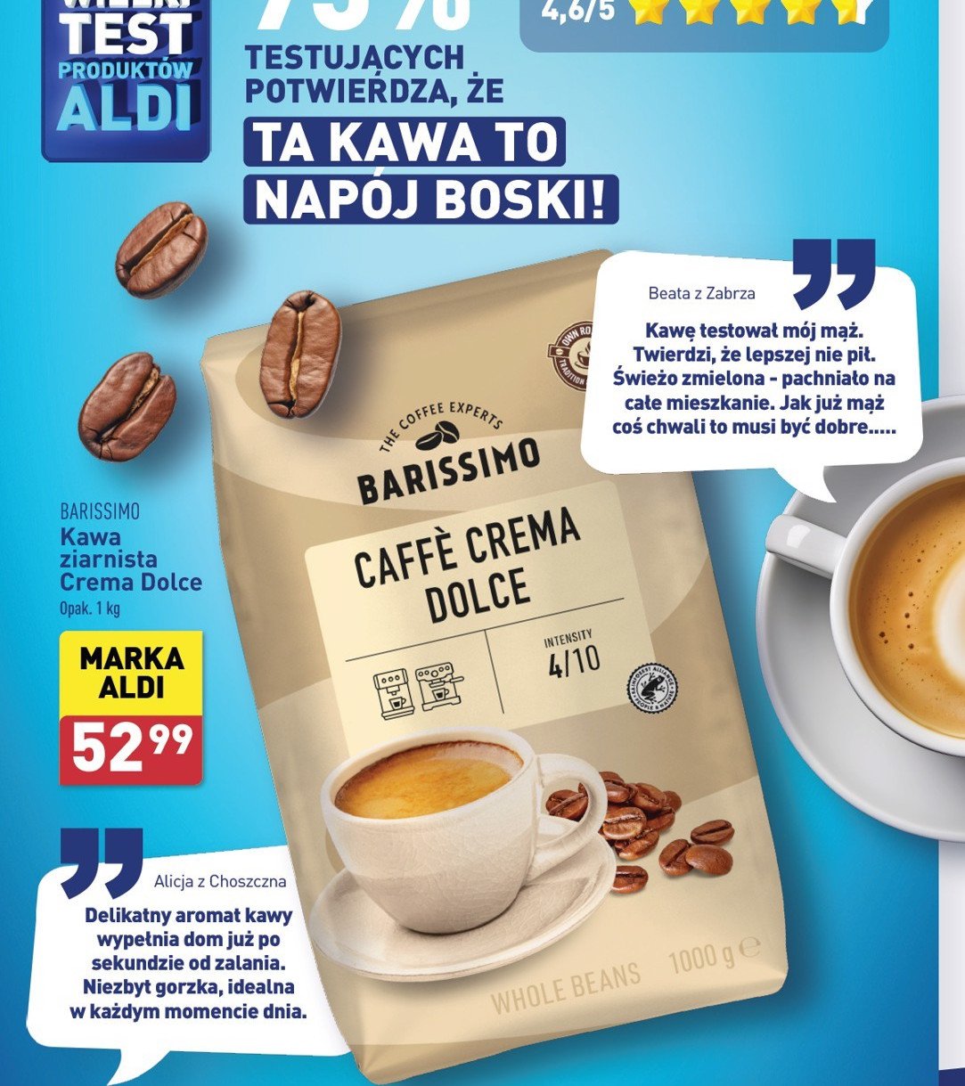 Kawa Barissimo caffe crema dolce promocja