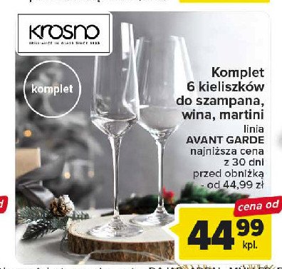 Komplet kieliszków do wina avant garde 390 ml Krosno s.a. promocja