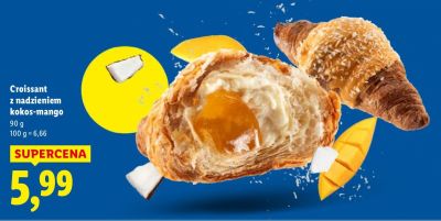 Croissant z nadzieniem kokos-mango promocja w Lidl