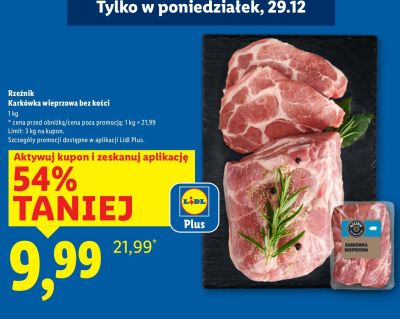 Karkówka wieprzowa bez kości  promocja w Lidl
