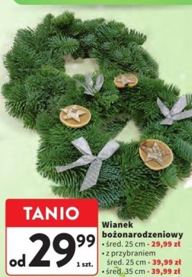 Wianek bezprzewodowy z przybraniem śred. 25 cm promocja w Intermarche