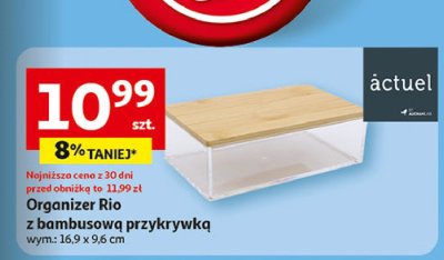 Organizer rio z bambusową przykrywką 16.9 x 9.6 cm Actuel promocja