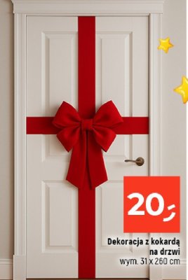 Dekoracja z kokardą na drzwi wym. 31 x 260 cm promocja w Dealz