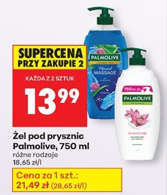 Żel pod prysznic Palmolive, 750 ml, różne rodzaje promocja w Biedronka