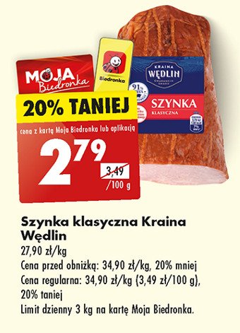 Szynka klasyczna Kraina wędlin promocja