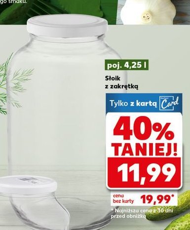 Słoik 4.25 l promocja w Kaufland