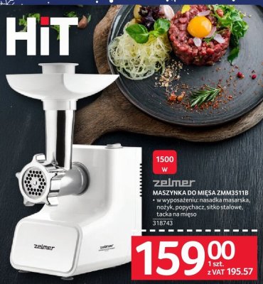 Maszynka do mięsa Zelmer ZMM3591B 1500W promocja w Selgros