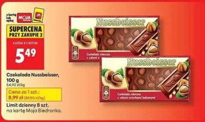 Czekolada Nussbeisser 100g promocja w Biedronka