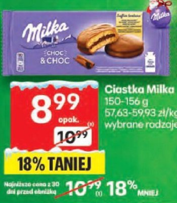 Ciastka Milka wybrane rodzaje promocja w Delikatesy Centrum