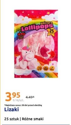Lizaki unicorn lollipops promocja w Action