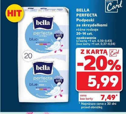 Podpaski Bella perfecta ultra blue promocja