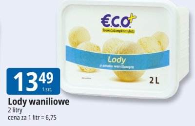 Lody waniliowe ECO+ promocja w Leclerc