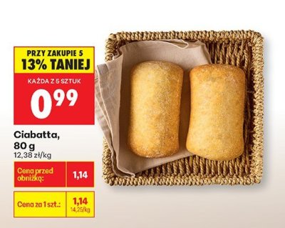 Ciabatta, 80 g promocja w Biedronka