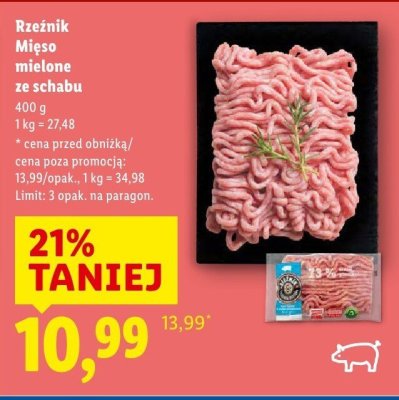 Mięso mielone ze schabu Rzeźnik promocja w Lidl