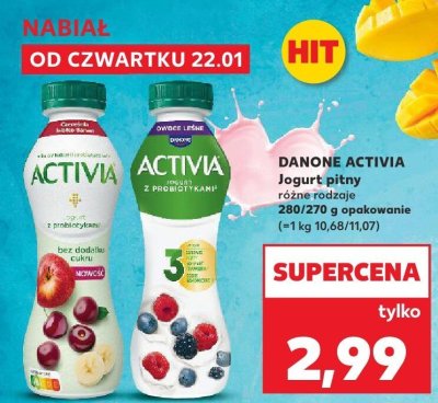 Jogurt pitny różne rodzaje promocja w Kaufland