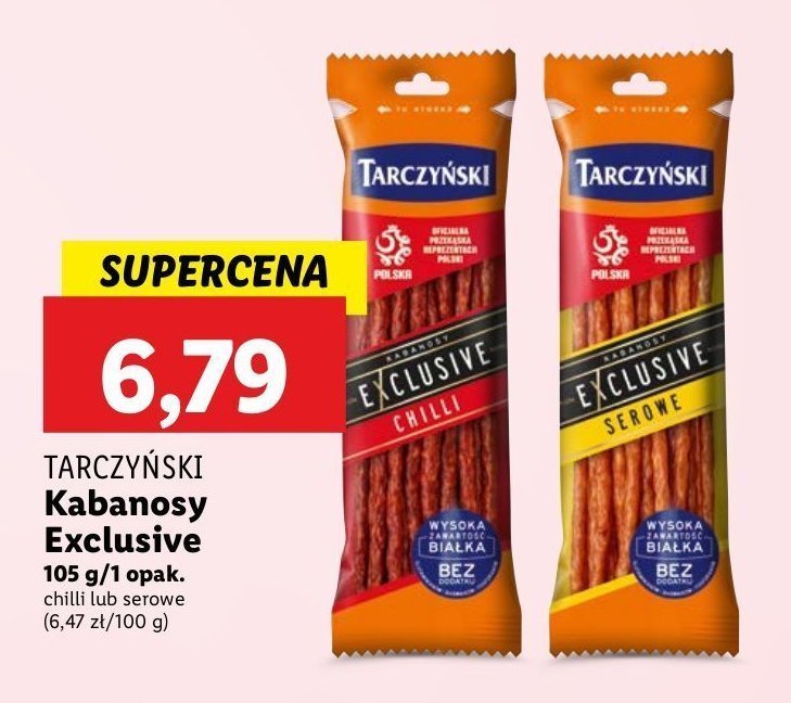 Kabanosy chilli Tarczyński exclusive promocja w Lidl