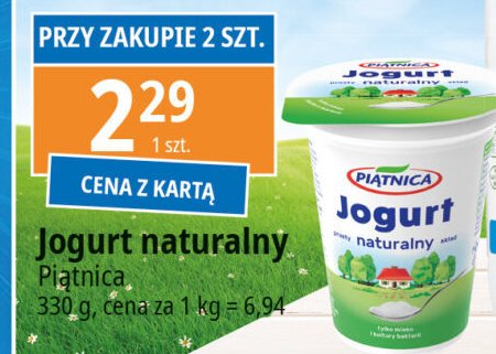 Jogurt naturalny Piątnica promocja w Leclerc