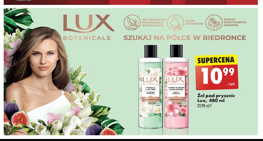 Żel pod prysznic cherry blossom Lux botanicals promocja