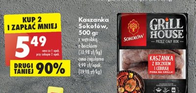 Kaszanka z wątróbką Sokołów grill house promocja