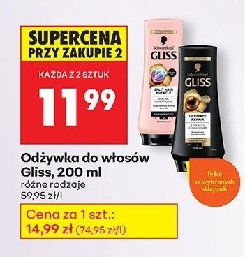 Odżywka do włosów 200 ml promocja w Biedronka