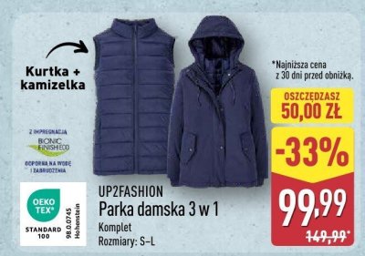 Parka damska 3 w 1  promocja w Aldi