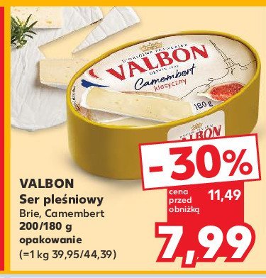 Ser camembert oryginalny Valbon promocja