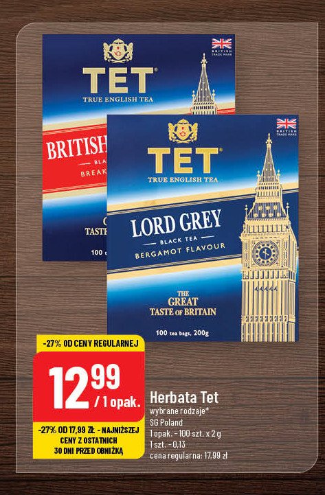 Herbata Tet lord grey promocja w POLOmarket