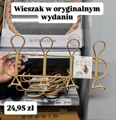 Wieszak pleciony promocja w Action