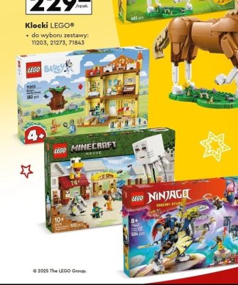 Klocki LEGO do wyboru zestawy: 11203, 21273, 71843 promocja w Biedronka