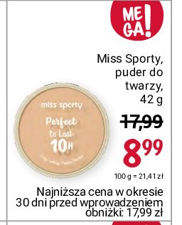 Puder do twarzy 040 ivory Miss sporty perfect to last 24h promocja