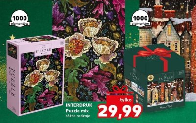 Puzzle mix INTERDRUK różne rodzaje 1000 elementów promocja w Kaufland