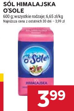 Sól himalajska jodowana drobnoziarnista O'sole promocja w Stokrotka