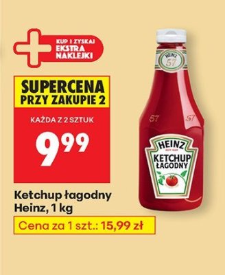 Ketchup łagodny 1 kg promocja w Biedronka