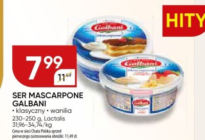 Ser mascarpone Galbani promocja w Chata Polska