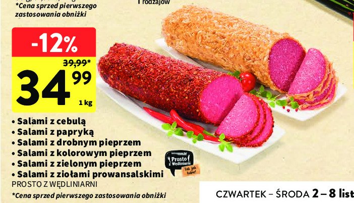 Salami z cebul膮 Intermarche prosto z w臋dliniarni promocja