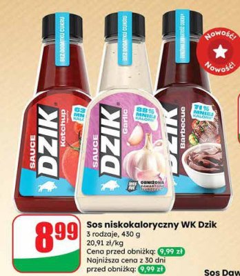 Sos niskokaloryczny WK Dzik 3 rodzaje promocja w Dino
