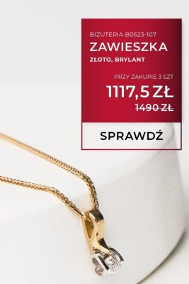 Zawieszka złoto, brylant B0523-107 promocja w Briju