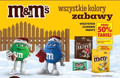 Wszystkie cukierki M&M's DRUGIE -50% promocja w Biedronka