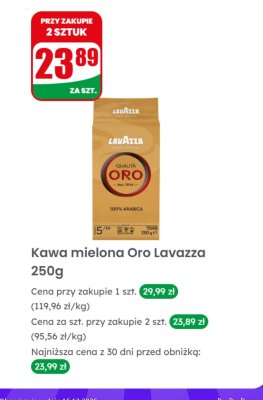 Kawa mielona Oro 250g promocja w Dino