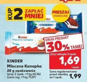 Baton Kinder mleczna kanapka promocja w Kaufland